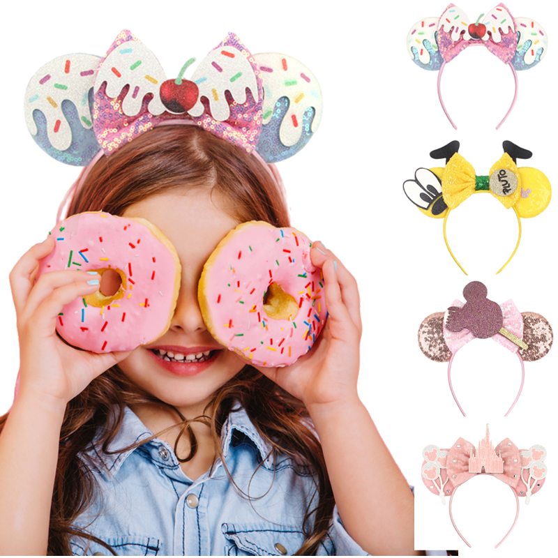 Diy Mouse Electronics - 1pc Donut Mouse Ears Headband Sequins