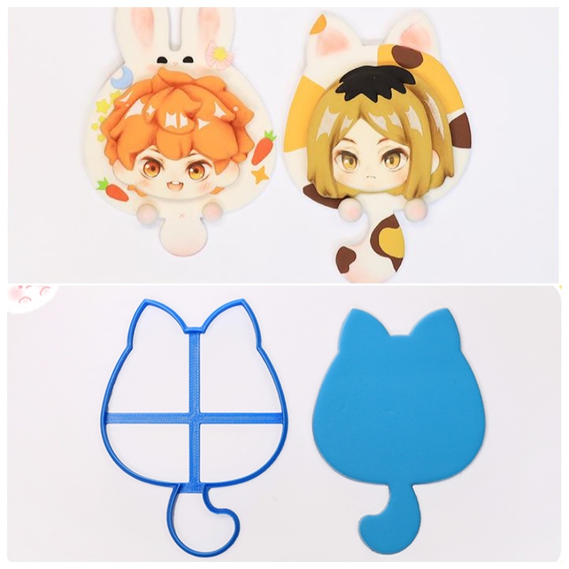 Diy Q - Biscuit Clay Doll Cutting Mold Hairstyle/face/back