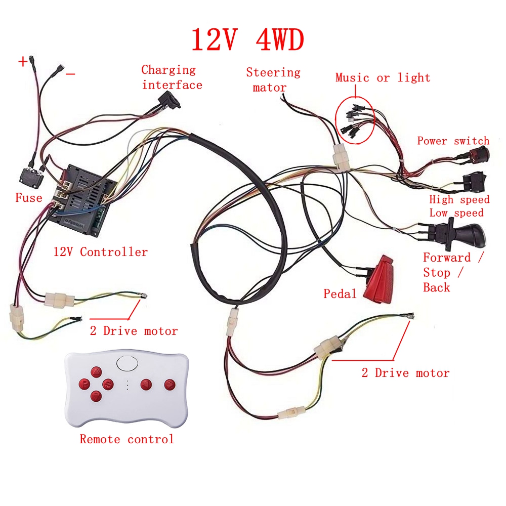 Diy Electronics Button - Child electric car DIY modified wire