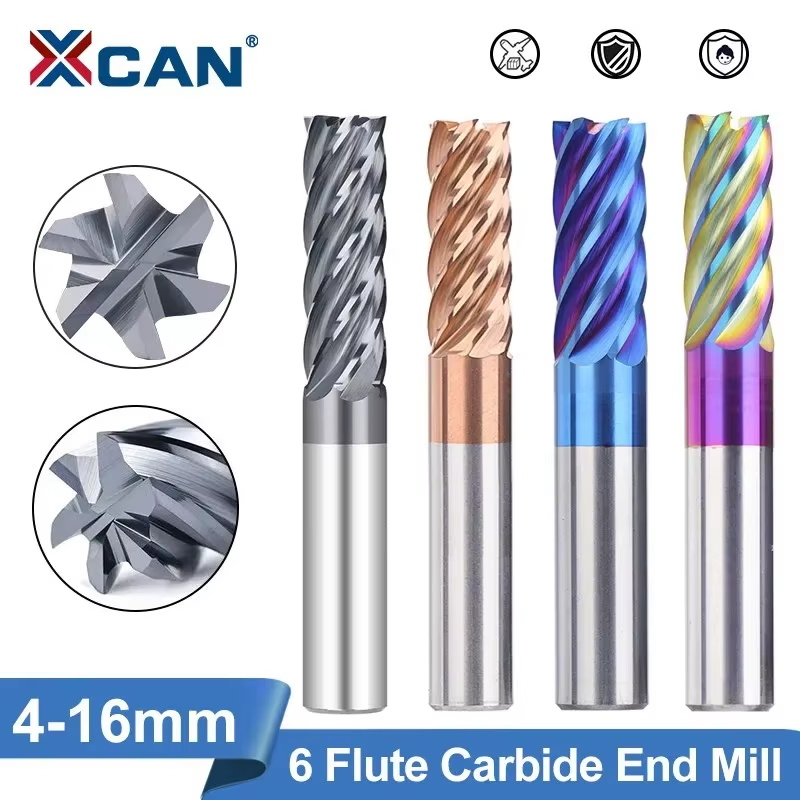 Diy Cnc Router Electronics - XCAN 4-16mm 6 Flutes Milling Cutter