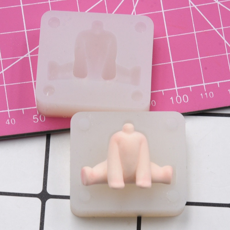 Diy Q - Q Version Cartoon Open-legged Doll Body