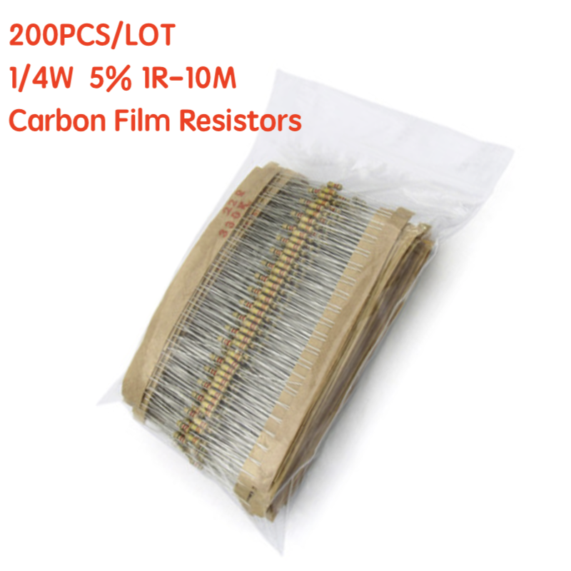 200PCS 1/4W Carbon Film Resist - Resistor Kit 1 4W review and price