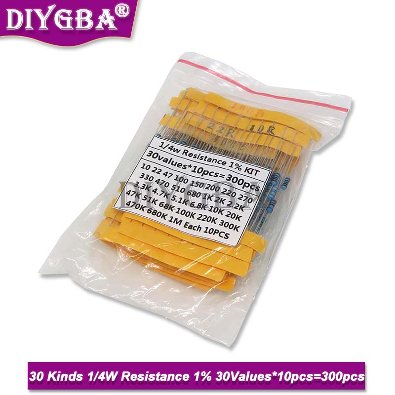 600PCS/Set 30Kinds 1/4W Resist - Resistor Kit 1 4W review and price