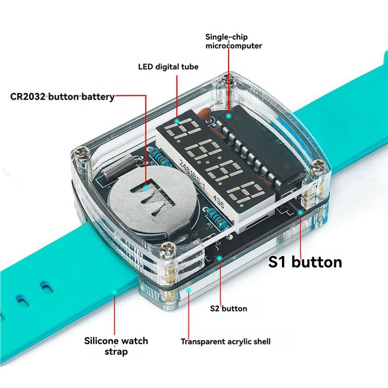 2X DIY Watch LED Watch Electro - Diy Electronics Watch review and price