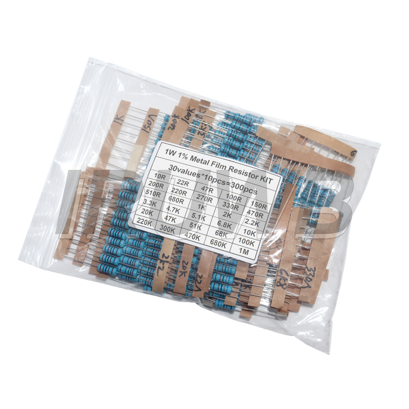300PCS 1/4W 1/2W 1W Resistance - Resistor Kit 1 4W review and price