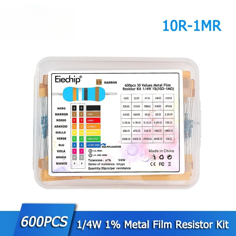 300/600PCS 1/4W Kit de resiste - Resistor Kit 1 4W review and price