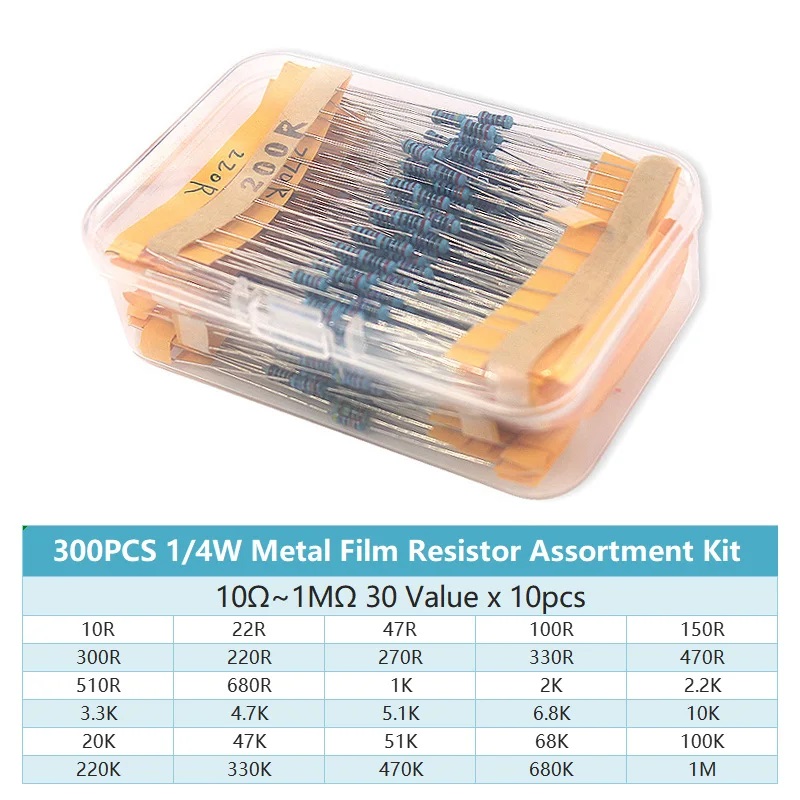 300/600PCS 1/4W Kit de resiste - Resistor Kit 1 4W review and price