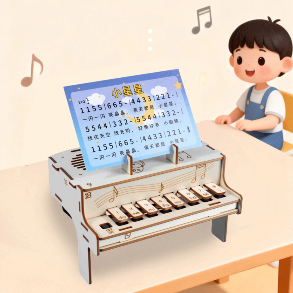 DIY Wooden Electronic Piano Mo - Diy Electronics Music review and price