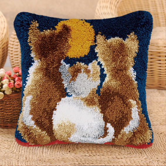Cat Series Latch Hook Kit Mats - Diy Electronics Watch review and price