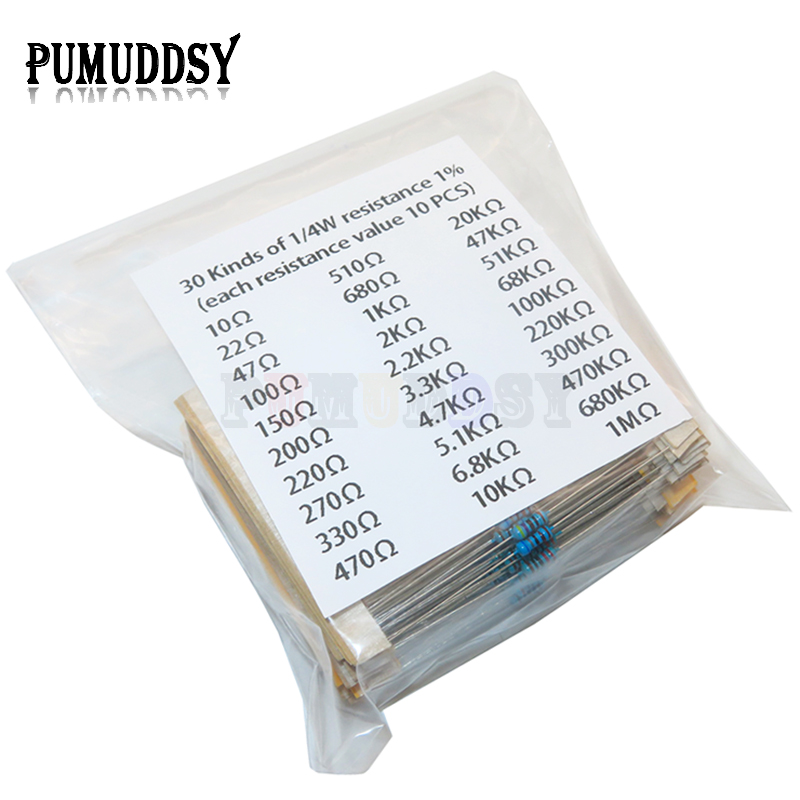 600pcs/set 30 Kinds 1/4W Resis - Resistor Kit 1 4W review and price