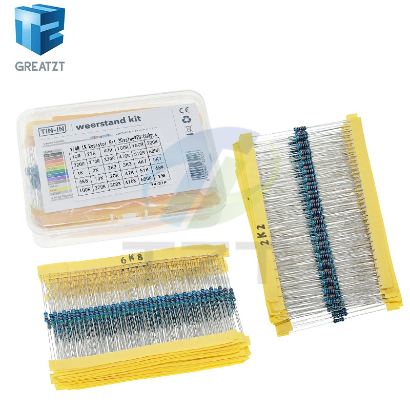 GREATZT 600pcs/set 30 Kinds 1/ - Resistor Kit 1 4W review and price