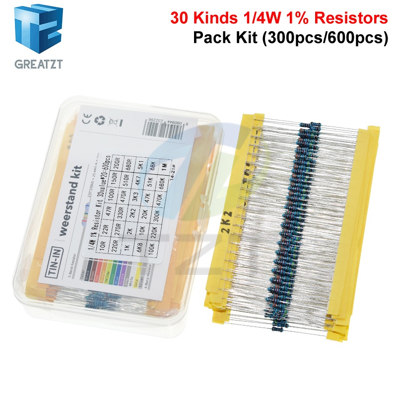 GREATZT 600pcs/set 30 Kinds 1/ - Resistor Kit 1 4W review and price
