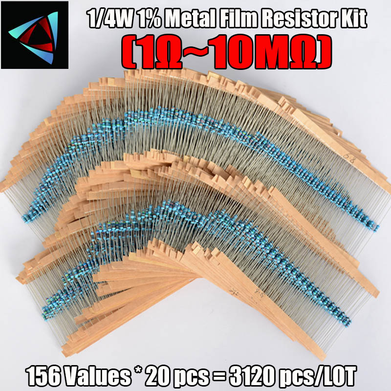 3120pcs 156Values Electric Uni - Resistor Kit 1 4W review and price