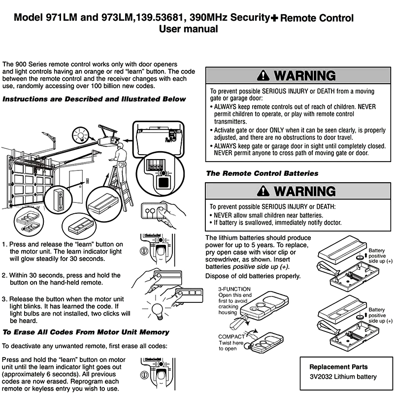 New 971LM 973LM Security+ Remo - Diy Electronics Button review and price